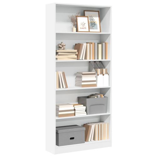VIDAXL - Bibliothèque - 80x24x176 cm - Blanc - Image 3
