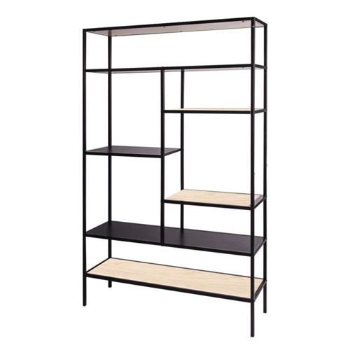 MINSK Bibliotheque - Imitation bois - L 110 x P 35 x H 170 cm