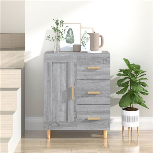 Non Communiqué Gris Vidaxl Buffet Sonoma 69,5X34x90 Cm Bois D'ingénierie817370