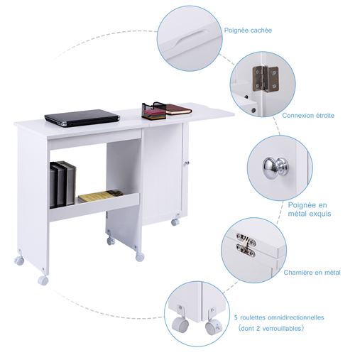 Giantex table de la machine à coudre pliable armoire machine à