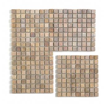 Carrelage de mosaïque (Boite de 1m²) / Plaque mosaïque mur et sol en marbre naturel coloris rose mat - 30 x 30 cm - PEGANE - - 1