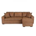 Canapé d angle con ible réversible 4 places  Tissu   vintage  L 244   P 151   H 90 HAMILTO