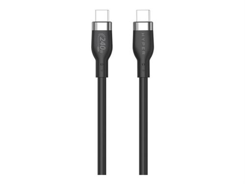 HyperJuice - Câble USB - 24 pin USB-C (M) pour 24 pin USB-C (M) - USB 2.0 - 1 m - gamme de puissance étendue (EPR), Alimentation USB (240 W) - noir