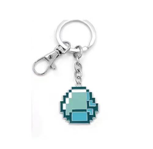 Porte-clés Minecraft Bleu 4CM