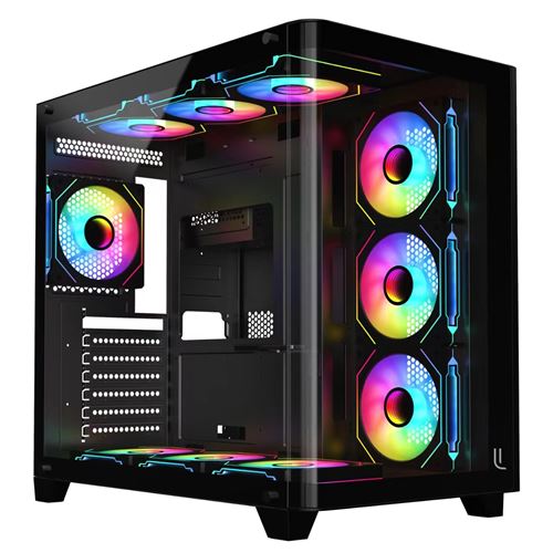 LUSORIS Bo&icirc;tier dordinateur -  - NOVA SR-83 BLACK - USB 3.0 - 7 ventilateurs - ATX/M-ATX/ITX