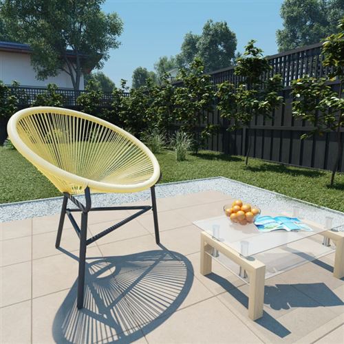 Vidaxl Chaise De Jardin Acapulco R&eacute;sine Tress&eacute;e Beige