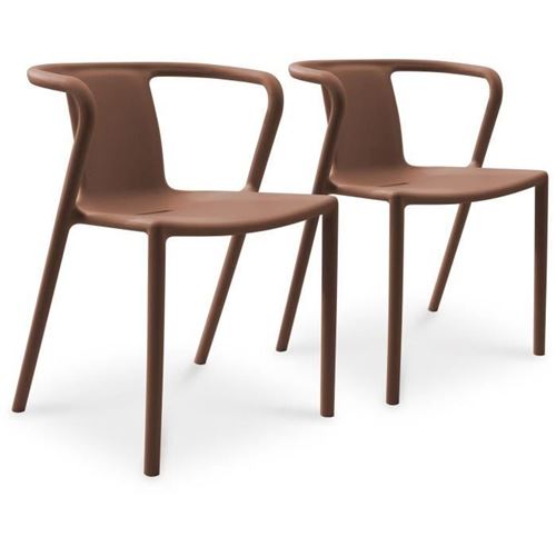 Generique Lot Composé De 2 Fauteuils De Jardin - City Garden - Diego-Ft - Terracotta - Empilables - Image 3