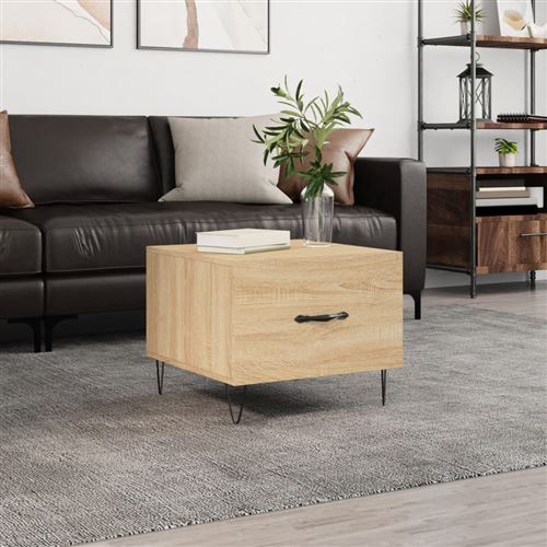 vidaXL - Table basse - Sonoma - 50 x 50 x 40 cm - Image 2