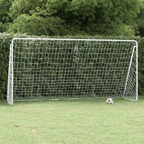 Vidaxl - But de football avec filet Blanc 366x122x182 cm Acier n/a