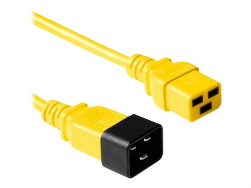 ACT - Rallonge de câble d'alimentation - IEC 60320 C20 pour IEC 60320 C19 - CA 230 V - 60 cm - RAL 1018