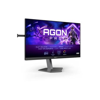 AOC AGON PRO AG256FS - AG6 Series - écran LED - jeux - 25" (24.5" visualisable) - 1920 x 1080 Full HD (1080p) @ 390 Hz - Fast IPS - 400 cd/m² - 1000:1 - DisplayHDR 400 - 0.3 ms - 2xHDMI, DisplayPort - noir