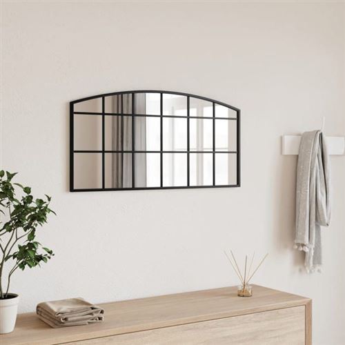 VIDAXL - Miroir Mural - Arche - 80x40 cm - Noir - Image 3