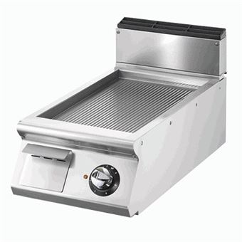 Fry top électrique, top, plaque nervurée chromée  Virtus   V7040FTREVCRT - 1
