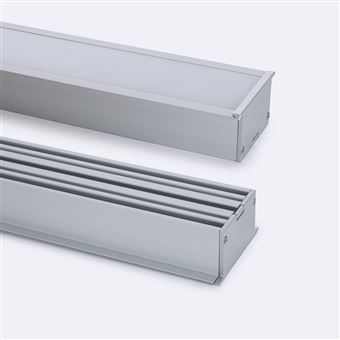 Profilé Aluminium Sol Pour Ruban LED – 12 Mm, 2 M, Blanc Translucide, Pour éclairage Encastré Extérieur/intérieur