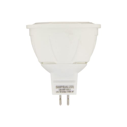 SupraLED - Ampoule LED (Spot), culot GU5,3, conso. 7W (eq. 50W), 620 lumens, blanc chaud - LM50WS
