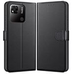 Coque pour Xiaomi REDMI 10A - Portefeuille Noir Rabat Clapet Aimanté Rangement Cartes Phonillico®