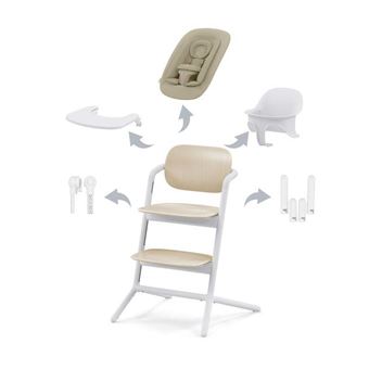 Chaise haute LEMO 4en1 SET Sand White Cybex - 1