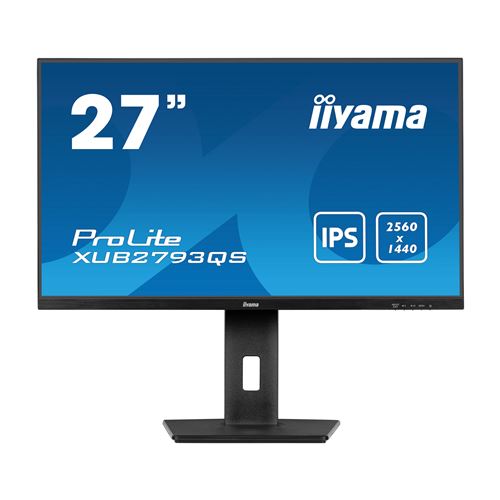 Iiyama Prolite Xu2793qs-b6 &Eacute;cran Plat De Pc 68,6 Cm (27"") 2560 X 1440 Pixels 2k Ultra Hd Led Noir