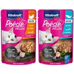 Vitakraft Poésie Multipack Délice - Assortiment de pochons Viande et Poisson en gelée