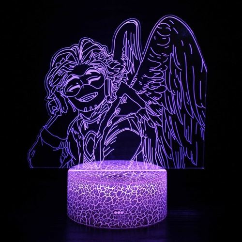 Lampe 3D Tactile Veilleuses Enfant MY2064 My Hero Académia 16 Couleurs avec Telecommande