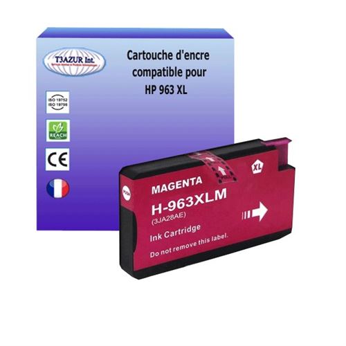 Cartouche compatible avec HP OfficeJet Pro 9025, 9025e remplace HP 963XL Magenta - T3AZUR