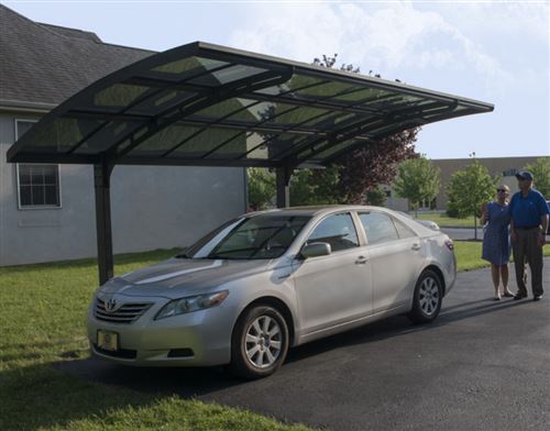 Carport simple 14.3m² gris anthracite Palram 704229