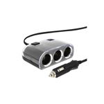 Accessoires audio Maclean MCE117 Chargeur de voiture, voltmètre et allume- cigare – Bloc multiprise 3 prises 2 ports USB 4,8 A 5 V
