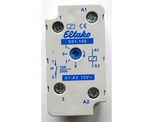 Eltako S91-100-12VAC Surface-Mount Impulse Changeover Switch 12V 1...