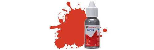 Peinture Humbrol Acrylic Dropper Bottle 14ml 174 Signal Red - Satin - Humbrol