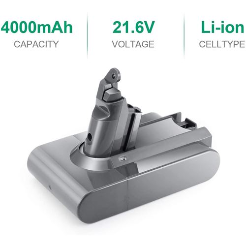 EXTENSILO Batterie compatible avec Dyson V6 Car+Boat, Cord-free, Fluffy,  HEPA aspirateur, robot électroménager (2500mAh, 21,6V, Li-ion)