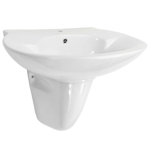 vidaXL Lavabo Mural 690x520 mm - Blanc