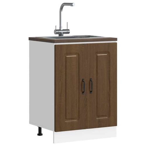 Vidaxl Marron Meuble Bas Pour Evier Kalmar - Image 3