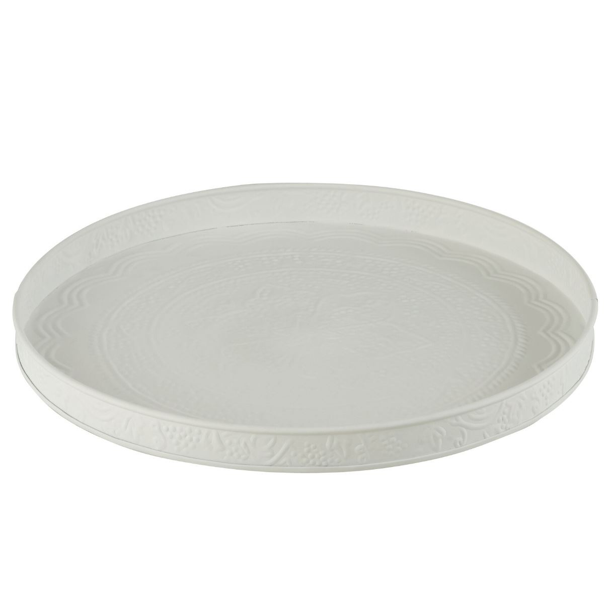 Plateau Rond Avec Bords En Métal Noir D60cm à Prix