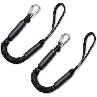 Pare-chocs De Bateau Avec Cordons Élastiques Pour Jet-Ski, Quai Et Protection - Lot De 2, Noir