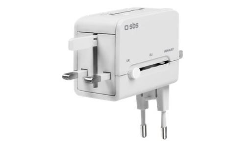 SBS TTADAPTUNI - Adaptateur secteur (USB) - blanc