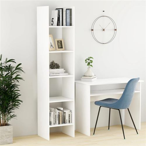 vidaXL Bibliothèque Blanc 40x35x180 cm Bois d'ingénierie