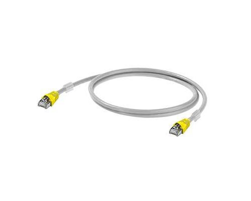 Câble de raccordement réseau informatique RJ45 (croisé) Weidmüller IE-C6FP8LD0100X40X40-Y 1312160100 CAT 6a S/FTP 10.00 m gris certifié UL, ignifuge, avec