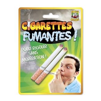 2 Fausses cigarettes effet fumée Farce et attrape - Accessoire de  déguisement