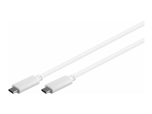 MicroConnect - Câble USB - USB-C (M) pour USB-C (M) - USB 3.1 Gen 2 - 50 cm - blanc