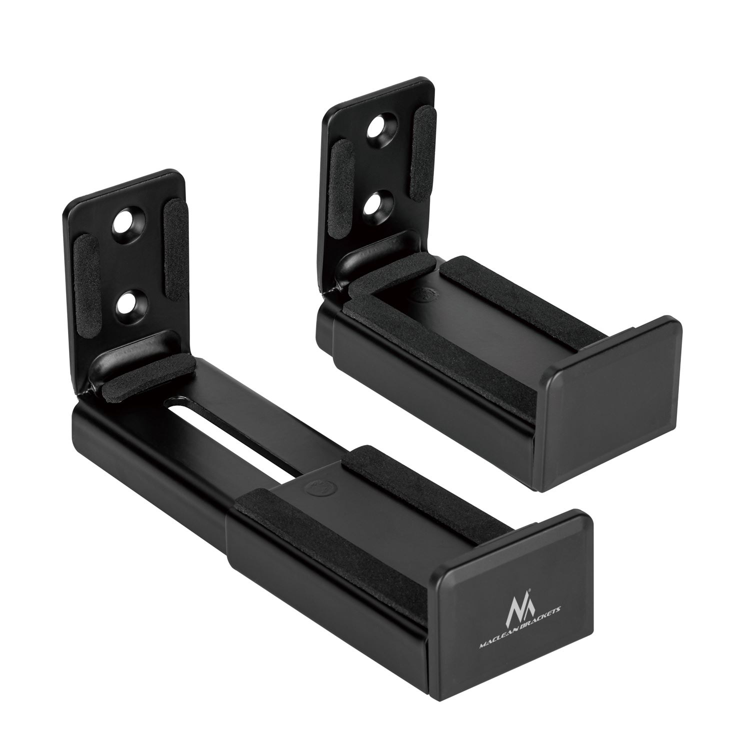 Support Haut-Parleur Réglable Maclean MC-553 - Montage Mur/Plafond, Pivot 360°, Charge 15kg - Lot De 2