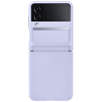 Coque en cuir pour Samsung Galaxy Z Flip 4 Lavande