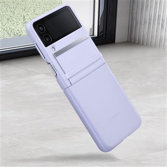 Coque en cuir pour Samsung Galaxy Z Flip 4 Lavande