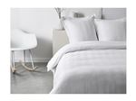 Parure de lit en percale CHAUMONT - couette 220x240cm + 2 taies 63x63cm - Blanc
