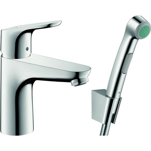 Hansgrohe Robinet Bidet Avec Douchette Focus + Bonde Push-Open Chromé - Image 2