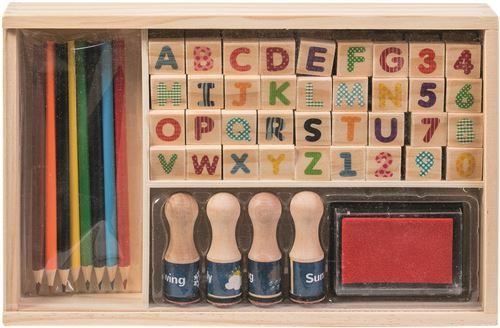 Coffret timbres alphabet