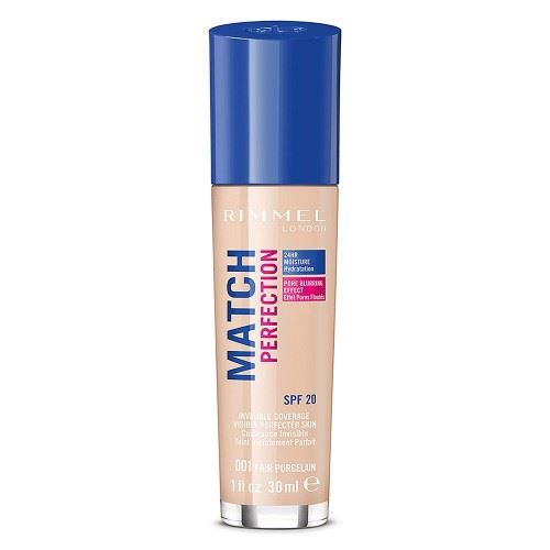 Rimmel Match Perfection Foundation 001 Fair Porcelain X 3