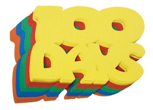 Chenille Kraft - Planches de papier à collage 100 jours, 5 couleurs, 25 pièces