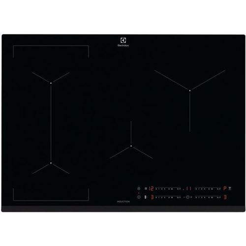 Electrolux Eiv734 - Table De Cuisson à Induction - 4 Plaques De Cuisson - Niche - Largeur : 68 Cm - Profondeur : 49 Cm - avec Avant Biseauté - Noir