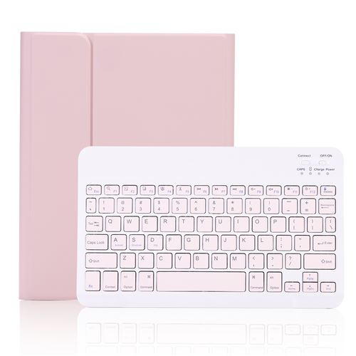  &Eacute;tui de protection avec amovible bluetooth clavier pour Apple iPad Air 2019/ iPad Pro 10.5 2017 -Rose 