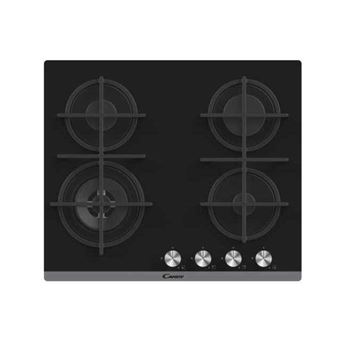 Candy CVG6BF4WEB - Table de cuisson au gaz - 4 plaques de cuisson - Niche - largeur : 56.8 cm - profondeur : 48.5 cm - noir - 1